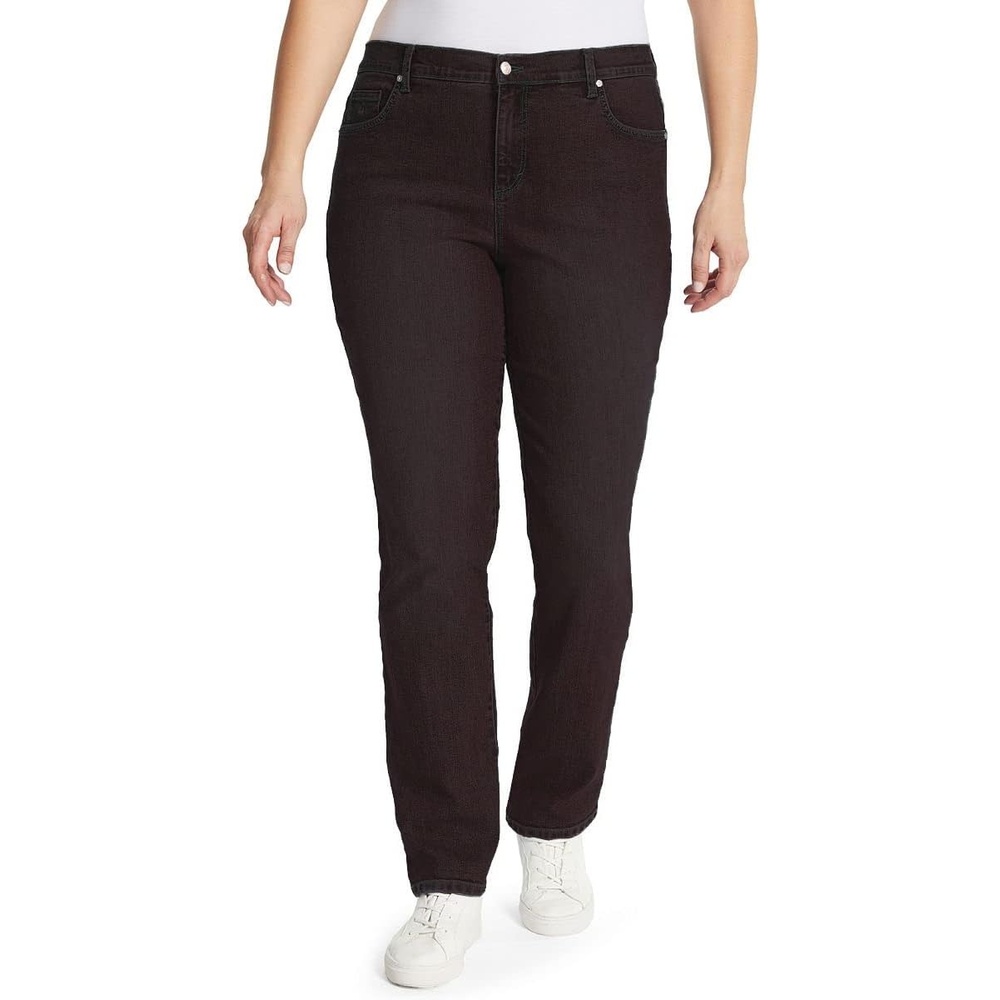 image:imageGloria Vanderbilt Womens Amanda Classic High Rise Tapered Jean Plus SizeCoffee Roastds2