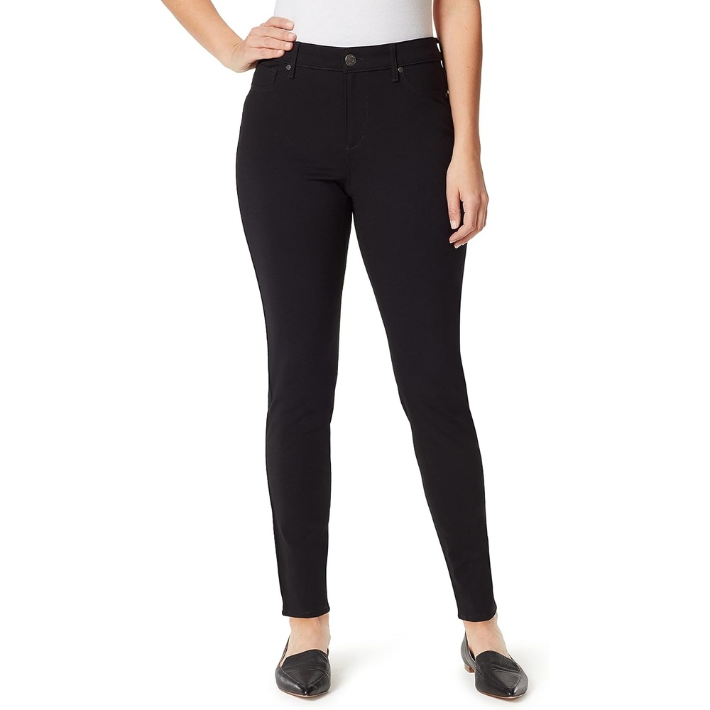 image:imageGloria Vanderbilt Womens Amanda Ponte High Rise Knit Pant StandardBlackds