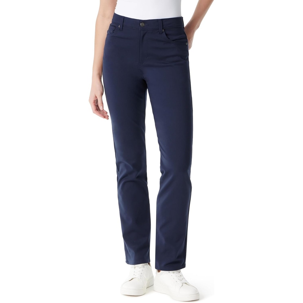 image:imageGloria Vanderbilt Womens Amanda Ponte High Rise Knit Pant StandardMidnight Affair