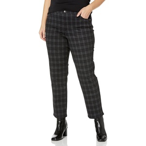 image:imageGloria Vanderbilt Womens Amanda Ponte High Rise Knit Pant PetiteAlbi Tartan Plaidds