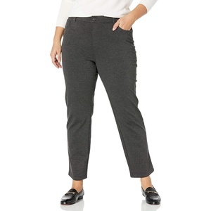 image:imageGloria Vanderbilt Womens Amanda Ponte High Rise Knit Pant PetiteHeather Grey