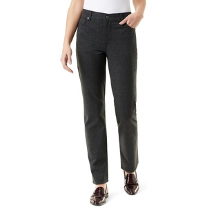 image:imageGloria Vanderbilt Womens Amanda Ponte High Rise Knit Pant StandardGrey Dusk  Marilyn Plaid