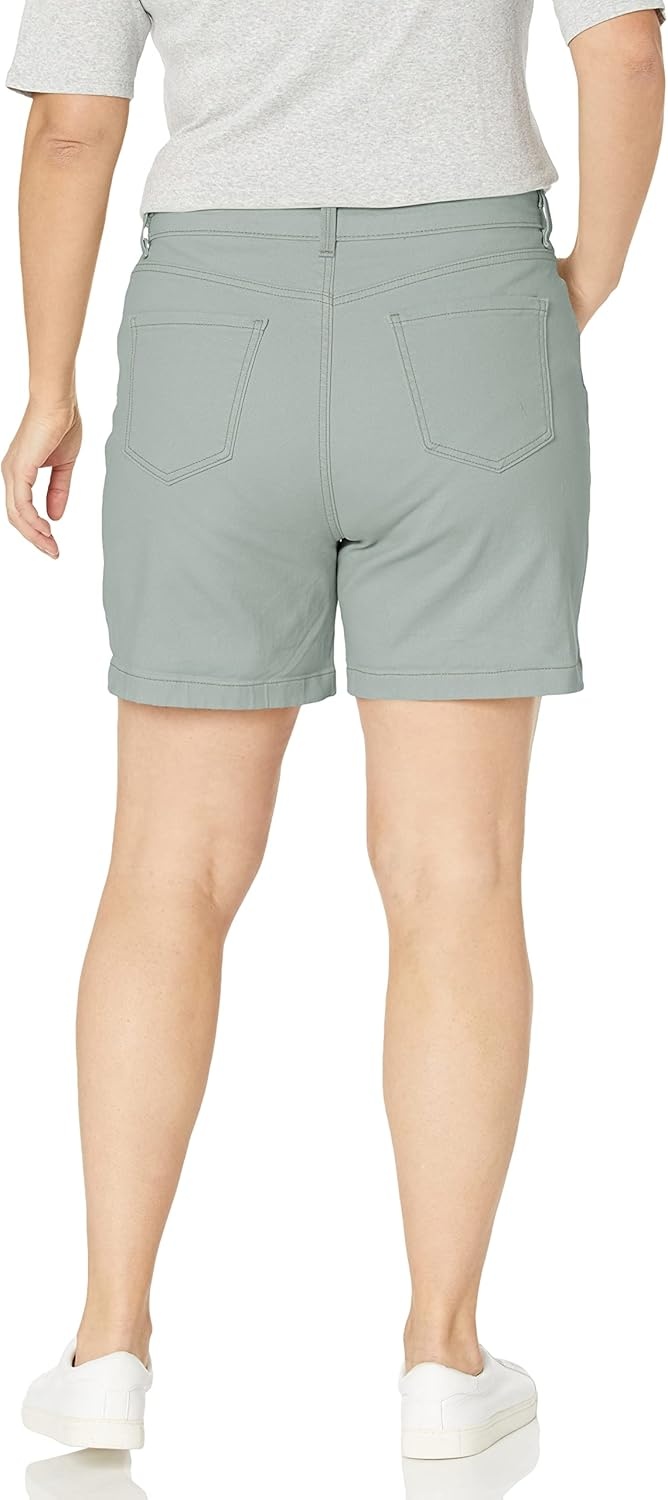 image:imageGloria Vanderbilt Womens Amanda Basic Jean Short RegularEucalyptusds