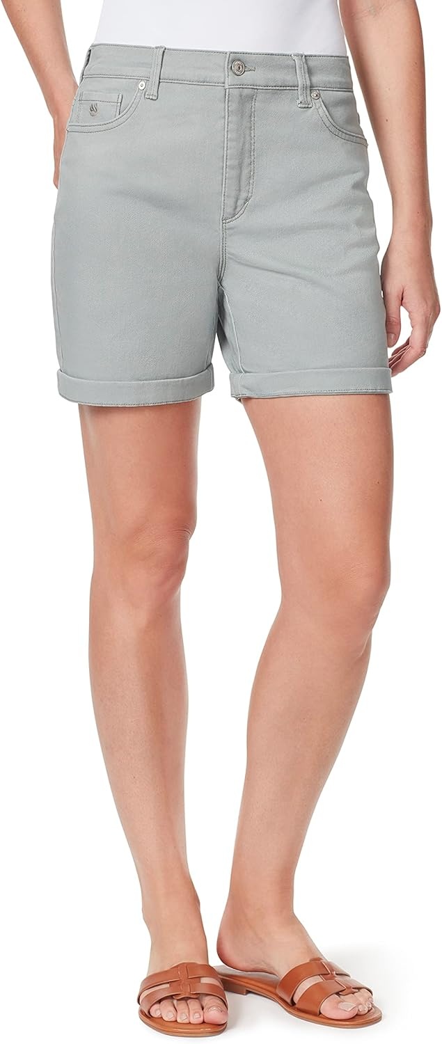image:imageGloria Vanderbilt Womens Amanda Basic Jean Short RegularEucalyptusds