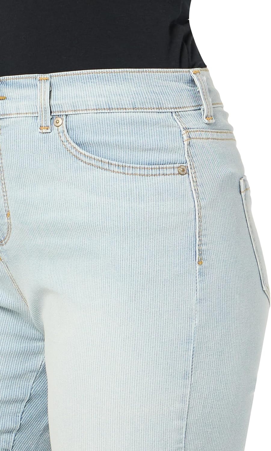 image:imageGloria Vanderbilt Womens Amanda Basic Jean Short RegularTidepool YD Stripe