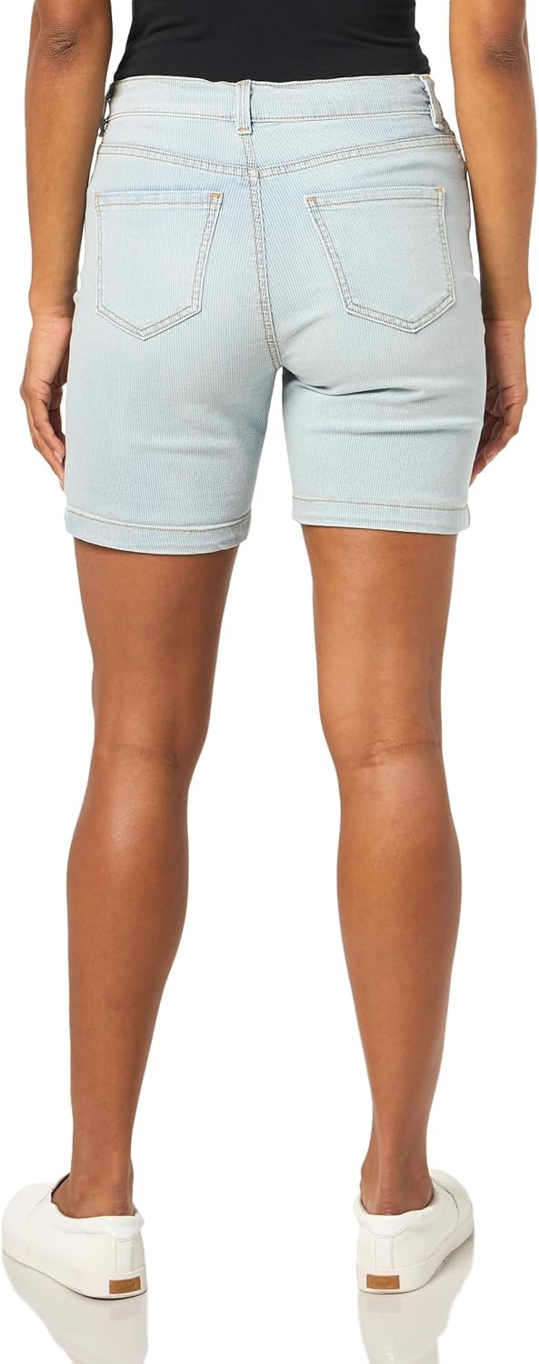 image:imageGloria Vanderbilt Womens Amanda Basic Jean Short RegularTidepool YD Stripe