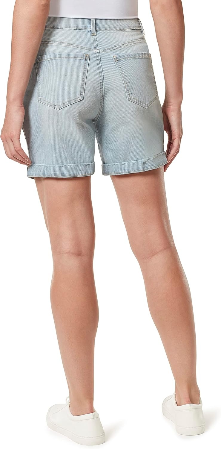 image:imageGloria Vanderbilt Womens Amanda Basic Jean Short RegularTidepool YD Stripeds