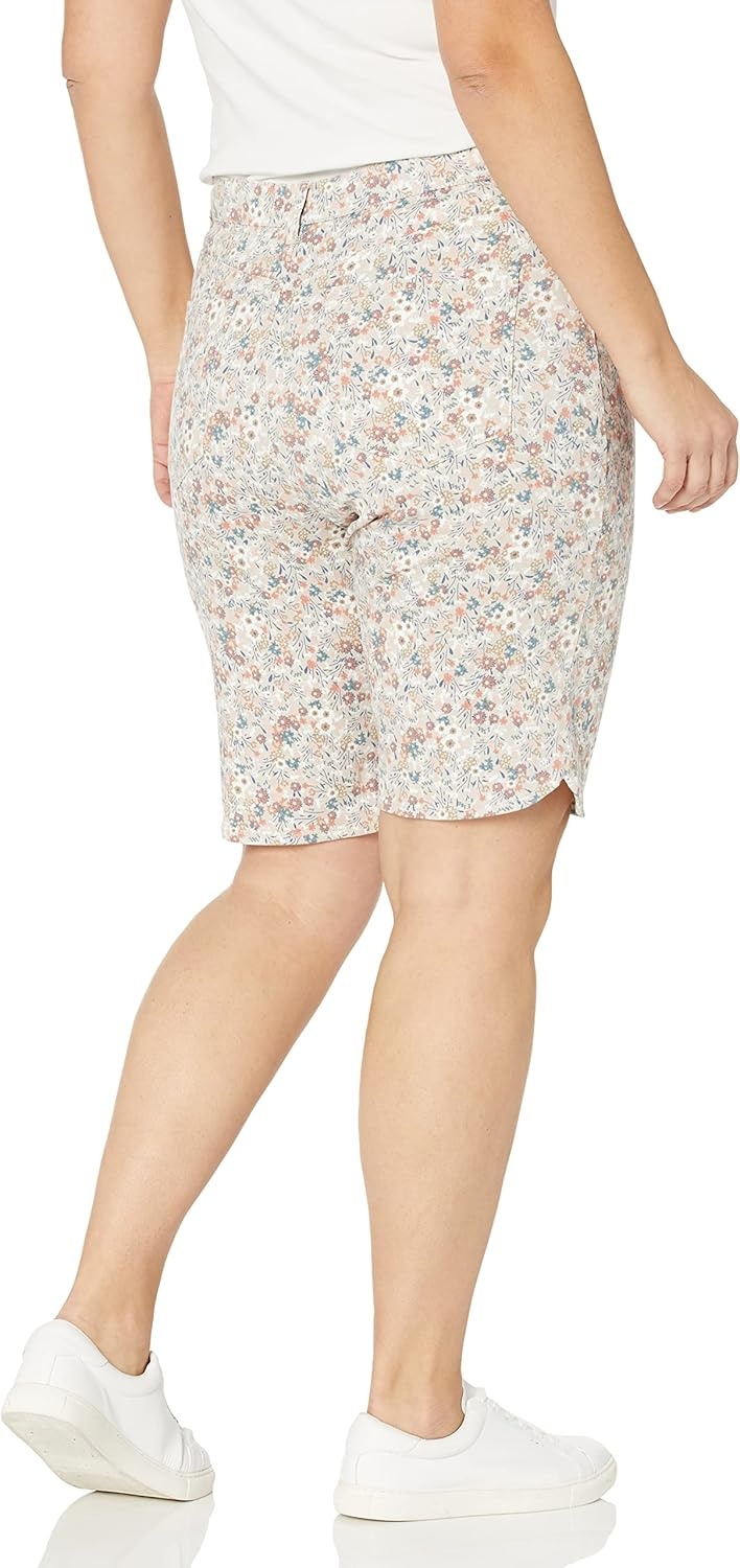 image:imageGloria Vanderbilt Womens Amanda Bermuda ShortStonewood Wild Flowers