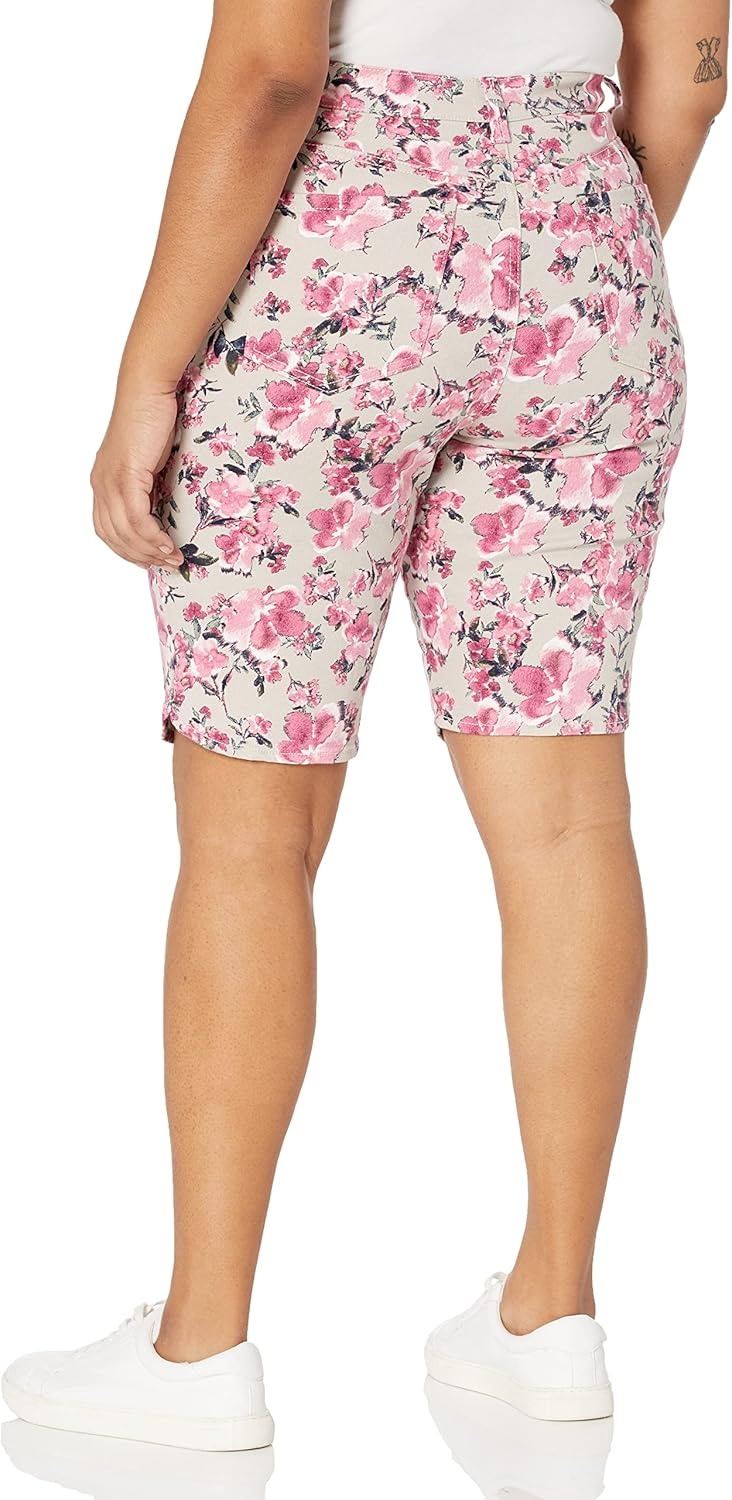 image:imageGloria Vanderbilt Womens Amanda Bermuda ShortStonewoodwindblown Floral