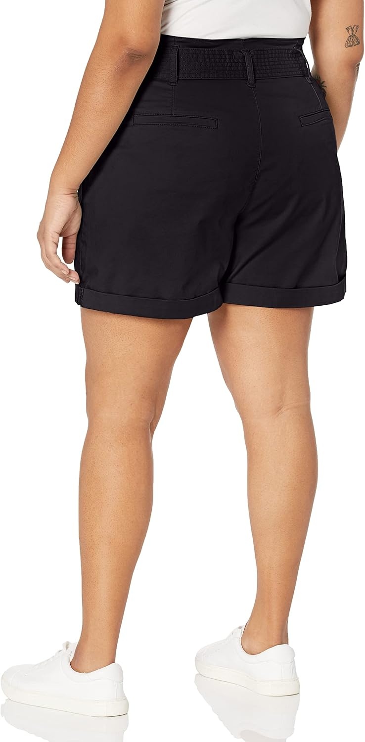 image:imageGloria Vanderbilt Womens Trapunto Self Belt Vacation Short StandardBlack