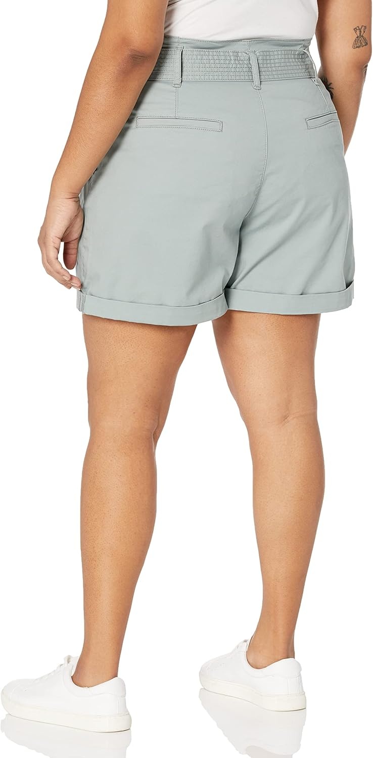 image:imageGloria Vanderbilt Womens Trapunto Self Belt Vacation Short StandardEucalyptus