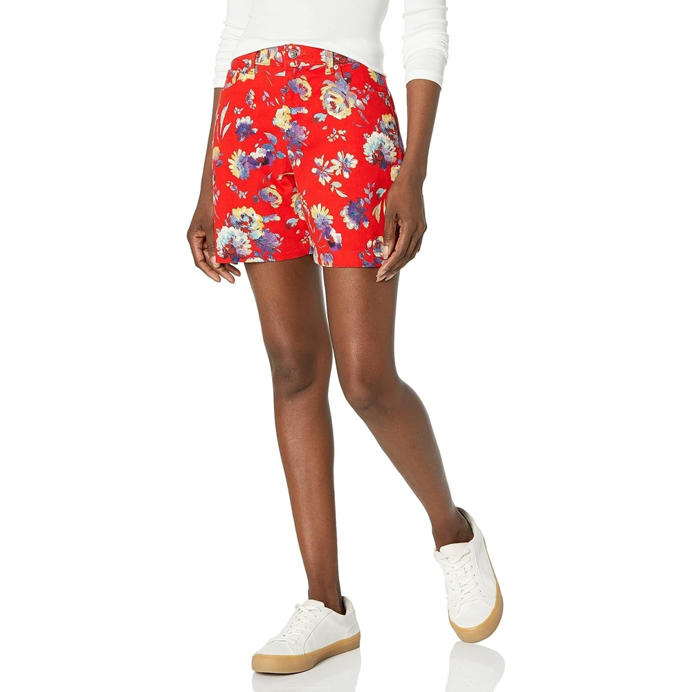 image:imageGloria Vanderbilt Womens Amanda Basic Jean Short RegularRed Spark Summer Gardends