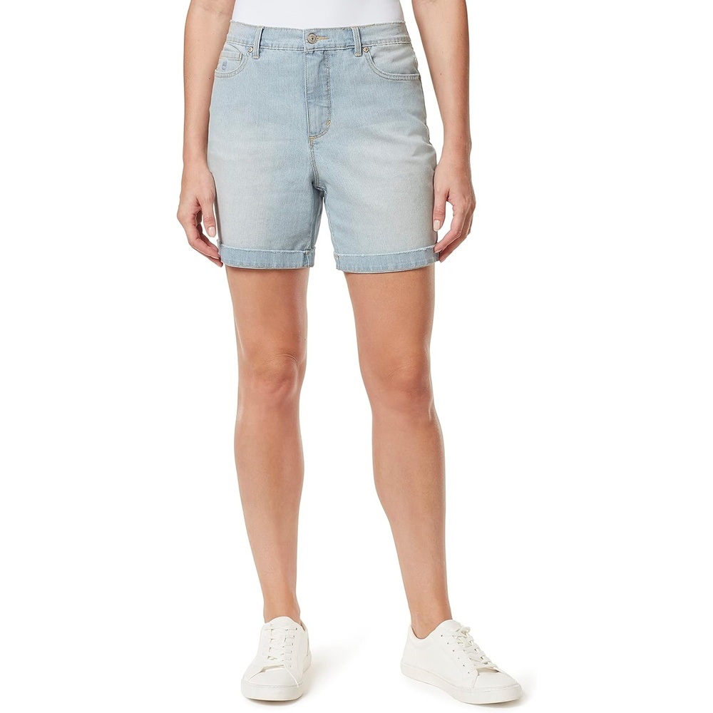 image:imageGloria Vanderbilt Womens Amanda Basic Jean Short RegularTidepool YD Stripeds