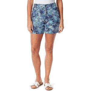 image:imageGloria Vanderbilt Womens Amanda Basic Jean Short RegularMarine Navy Speckle Floralds