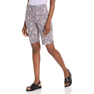 image:imageGloria Vanderbilt Womens Amanda Bermuda ShortGraystone Wild Flowersds