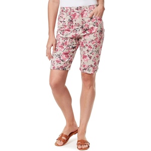image:imageGloria Vanderbilt Womens Amanda Bermuda ShortStonewoodwindblown Floral